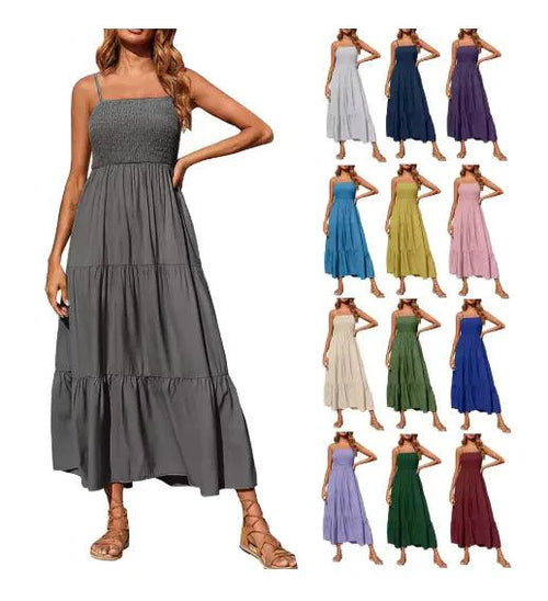 Chic Chiffon Layered Swing Dress - MANDOTOS