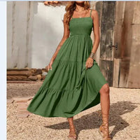 Mandotos chic chiffon layered swing dress with flowing fabric and elegant design, perfect for stylish occasions.