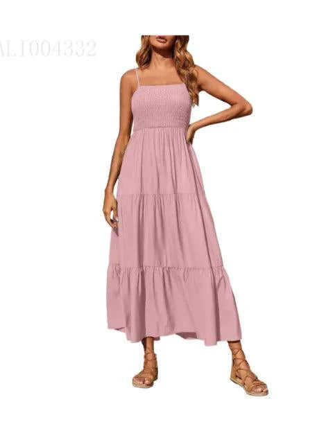 Mandotos chic chiffon layered swing dress with flowing fabric and elegant design, perfect for stylish casual or semi-formal wear.