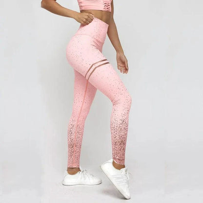 Chic Gold Print Leggings - MANDOTOS