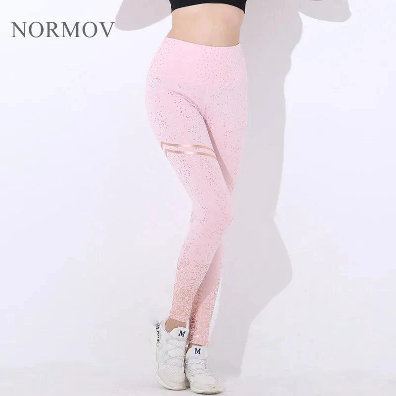 Chic Gold Print Leggings - MANDOTOS