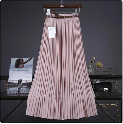Chic & Grace Pleated Chiffon Skirt - Flowing Elegance for Effortless Style - MANDOTOS