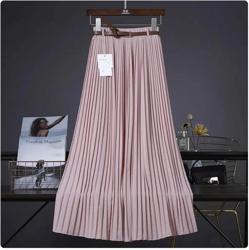 Chic & Grace Pleated Chiffon Skirt - Flowing Elegance for Effortless Style - MANDOTOS