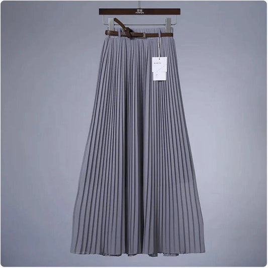Chic & Grace Pleated Chiffon Skirt - Flowing Elegance for Effortless Style - MANDOTOS