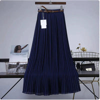 Mandotos Chic & Grace pleated chiffon skirt featuring flowing fabric and elegant design for effortless style.