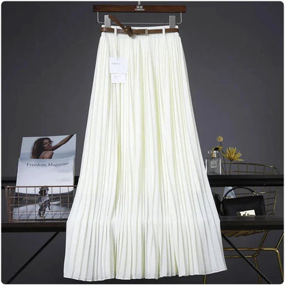 Chic & Grace Pleated Chiffon Skirt - Flowing Elegance for Effortless Style - MANDOTOS