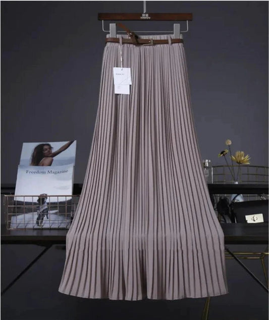 Chic & Grace Pleated Chiffon Skirt - Flowing Elegance for Effortless Style - MANDOTOS