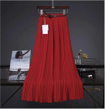 Chic & Grace Pleated Chiffon Skirt - Flowing Elegance for Effortless Style - MANDOTOS