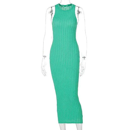 Chic Knitted Tank Sweater Dress - MANDOTOS