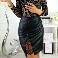 Mandotos chic lace mini skirt featuring intricate lace details and a stylish fit, perfect for fashionable everyday wear.