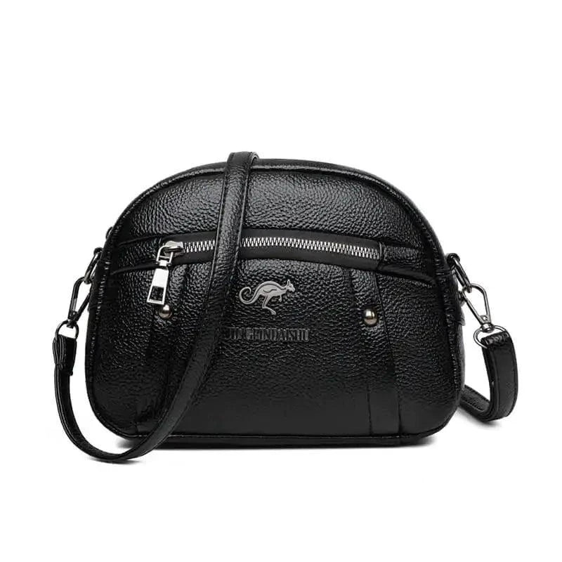 Chic Leather Circle Purse - MANDOTOS