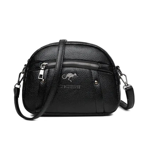 Chic Leather Circle Purse - MANDOTOS