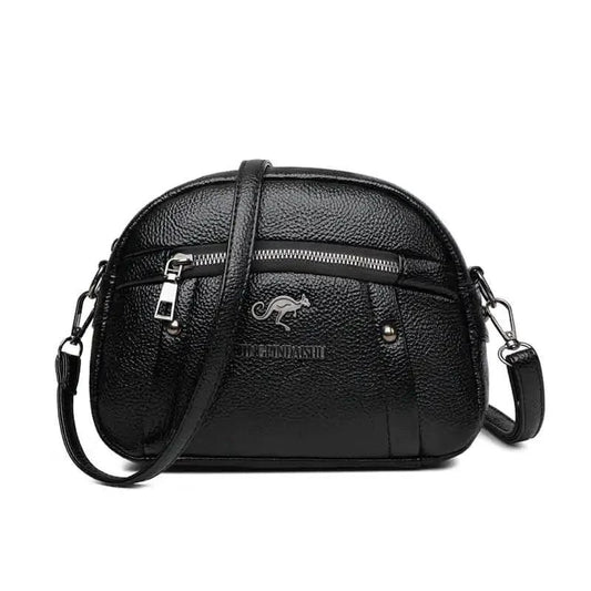 Chic Leather Circle Purse - MANDOTOS