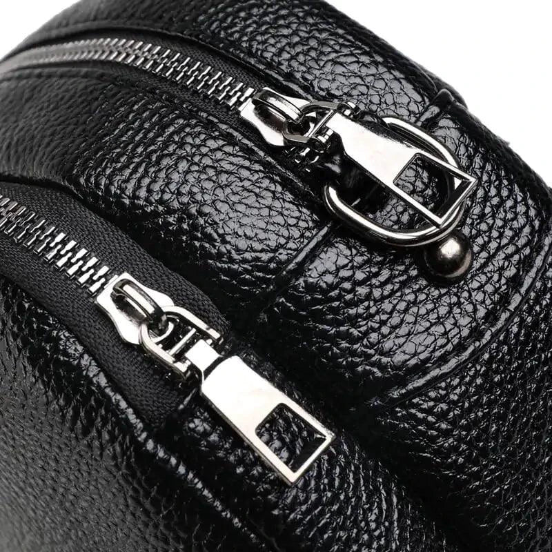 Chic Leather Circle Purse - MANDOTOS
