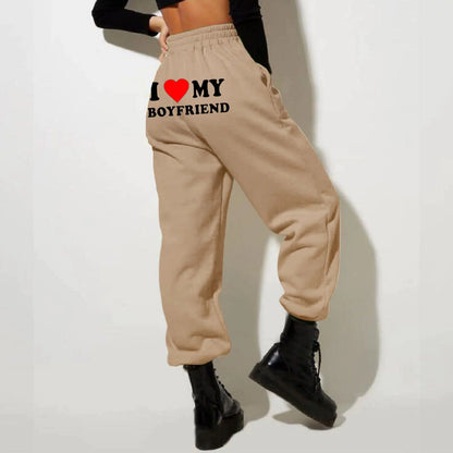 Chic Love Print Trousers - MANDOTOS