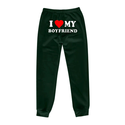 Chic Love Print Trousers - MANDOTOS
