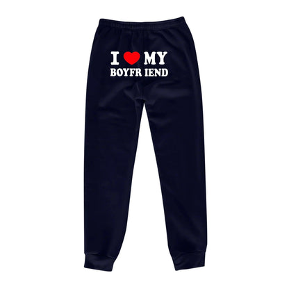 Chic Love Print Trousers - MANDOTOS