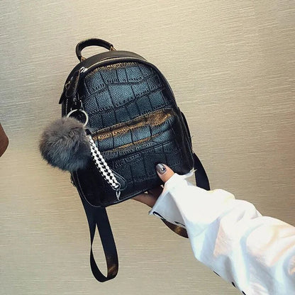Chic Mini Leather Backpack - MANDOTOS