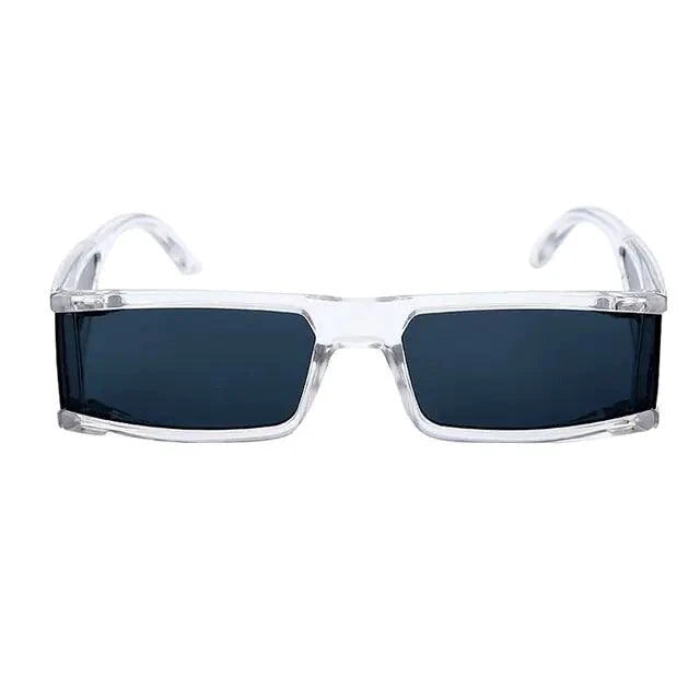 Mandotos chic retro rectangle sunglasses with black frames and tinted lenses, stylish accessory for a vintage-inspired look.