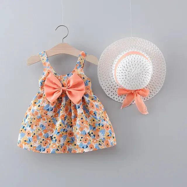 Chic toddler girl summer duo dresses by MANDOTOS, featuring colorful, lightweight fabrics perfect for warm weather and casual wear.
