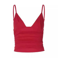 Mandotos chic v-neck crop top featuring a stylish design, lightweight fabric, and modern fit, perfect for casual wear.