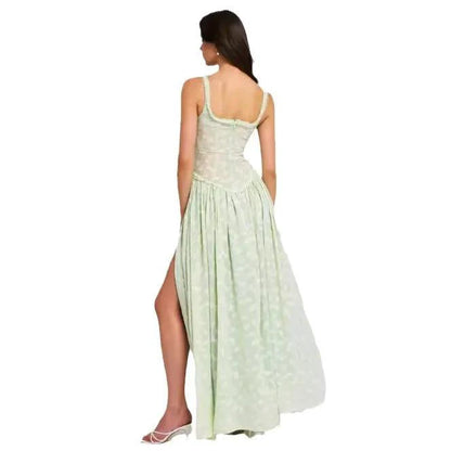 Chic V-Neck Lace Sundress - MANDOTOS