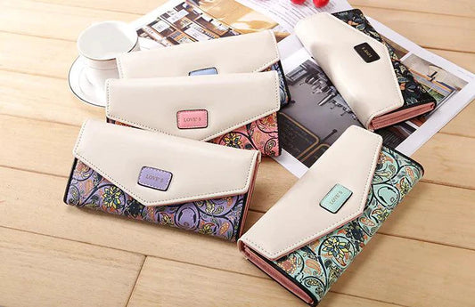 Chic Women's Leather Clutch Wallet & Card Holder - MANDOTOS