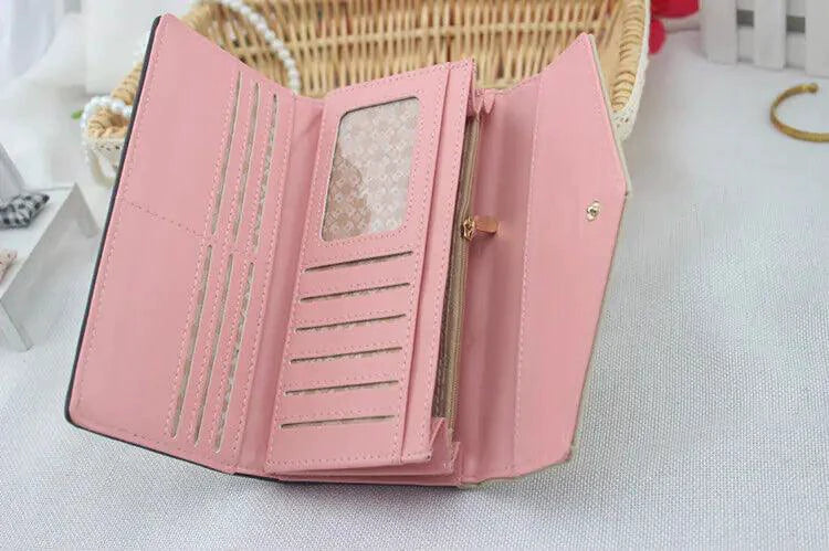 Chic Women's Leather Clutch Wallet & Card Holder - MANDOTOS
