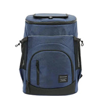 Mandotos ChillPack 33L travel cooler with sturdy handle and secure lid, ideal for keeping beverages and snacks cold during travel.