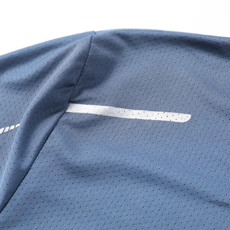 CHRLCK Men's Running Quick Drying T-shirts Breathable Hiking Fishing Tees Soft Elasticity Outdoor Sports Short Shirt Summer - MANDOTOS