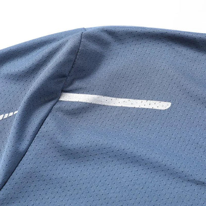 CHRLCK Men's Running Quick Drying T-shirts Breathable Hiking Fishing Tees Soft Elasticity Outdoor Sports Short Shirt Summer - MANDOTOS