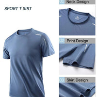 Mandotos men's quick dry running T-shirt in size M, breathable outdoor sports tee ideal for hiking, fishing, and summer activities.