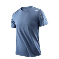 Mandotos men's quick dry running T-shirt, size M, breathable outdoor sports tee suitable for hiking and fishing in summer.