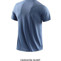 Mandotos men's quick dry running T-shirt in size M, breathable outdoor sports tee ideal for hiking, fishing, and summer activities.