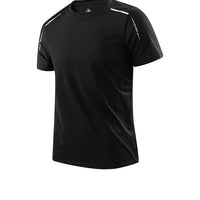 Mandotos men's quick dry running T-shirt in size M, breathable outdoor sports tee suitable for hiking, fishing, and summer activities.