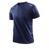 Mandotos men's quick dry running T-shirt in size M, breathable outdoor sports tee suitable for hiking, fishing, and summer activity.