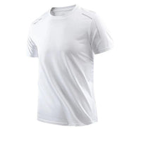 Mandotos men's quick dry running T-shirt, breathable outdoor sports tee, size M, ideal for hiking, fishing, and summer activities.