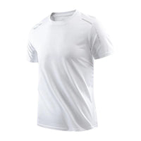 Mandotos men's quick dry running t-shirt in size M, breathable outdoor sports tee ideal for hiking, fishing, and summer activities.