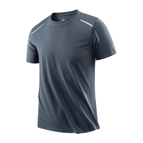 CHRLCK Men's Running Quick Drying T-shirts Breathable Hiking Fishing Tees Soft Elasticity Outdoor Sports Short Shirt Summer - MANDOTOS