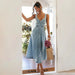 CitySleek Denim Midi Dress - MANDOTOS