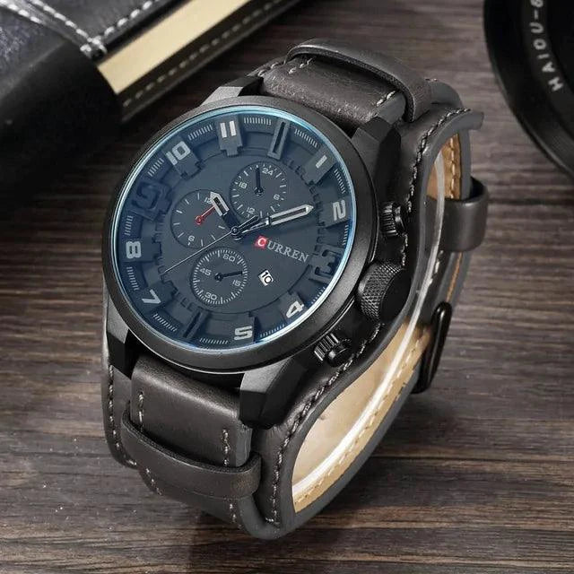 Classic Gents Leather Watch - MANDOTOS