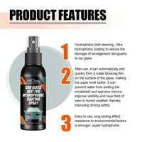 Mandotos ClearView auto glass repellent applied on a car windshield for enhanced visibility and rain resistance.