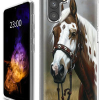 Mandotos ClearView Samsung A15 5G dual layer case offering protection and stylish design, with transparent and sturdy build.