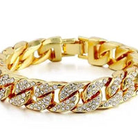 Mandotos Clyde Elegance gold bracelet with intricate chain design and polished finish, stylish jewelry accessory for women.