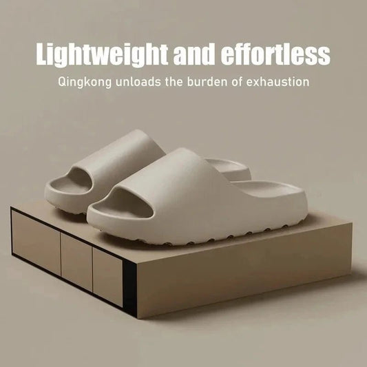 Mandotos coconut slippers with thick soles, soft EVA bottom, suitable for men and women, ideal for summer beach fashion.