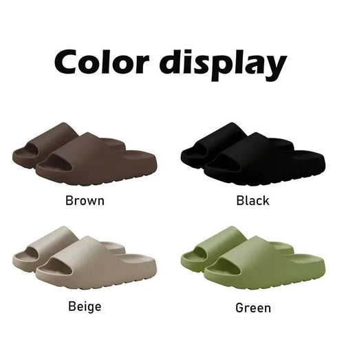 Mandotos coconut slippers with thick soles, soft bottom EVA slides for men and women, ideal for beach and summer fashion.