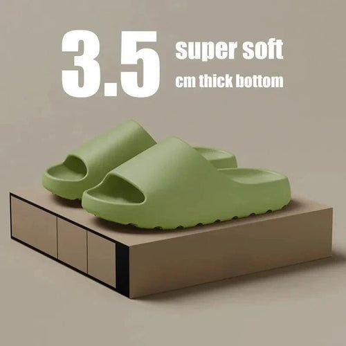 Mandotos Coconut Slippers with thick soles, soft EVA bottom, summer beach sandals for men and women, cloud-style casual slides