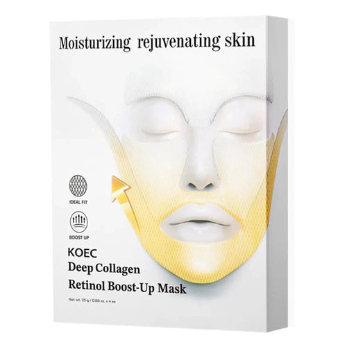 Mandotos Collagen Lifting Face Mask showing a woman applying a hydrating, rejuvenating facial mask for firm skin.