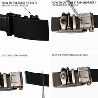 Mandotos contemporary leather belt with sleek design and adjustable buckle, showcasing high-quality brown leather strap.