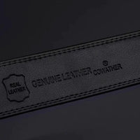 Mandotos contemporary leather belt with a sleek buckle, featuring smooth brown leather for stylish everyday wear.